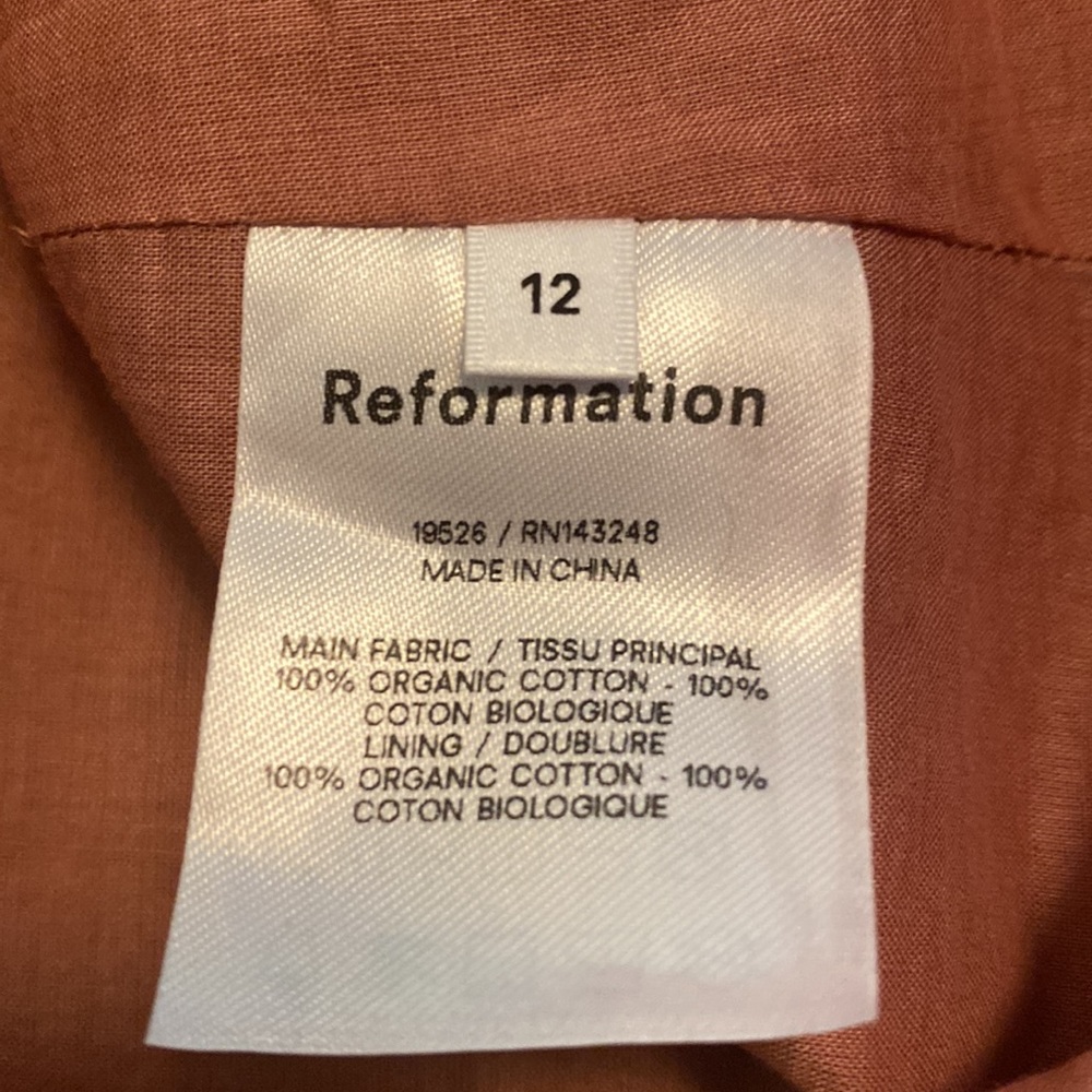 ❌SOLD❌ Reformation Dunes (Praline) Smocked Mini Dress Sz 12 - Picture 11 of 14